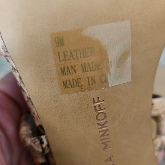 Rebecca Minkoff Womens Apolline Tan Snakeskin Leather Strappy Sandals 9 - Picture 10 of 10